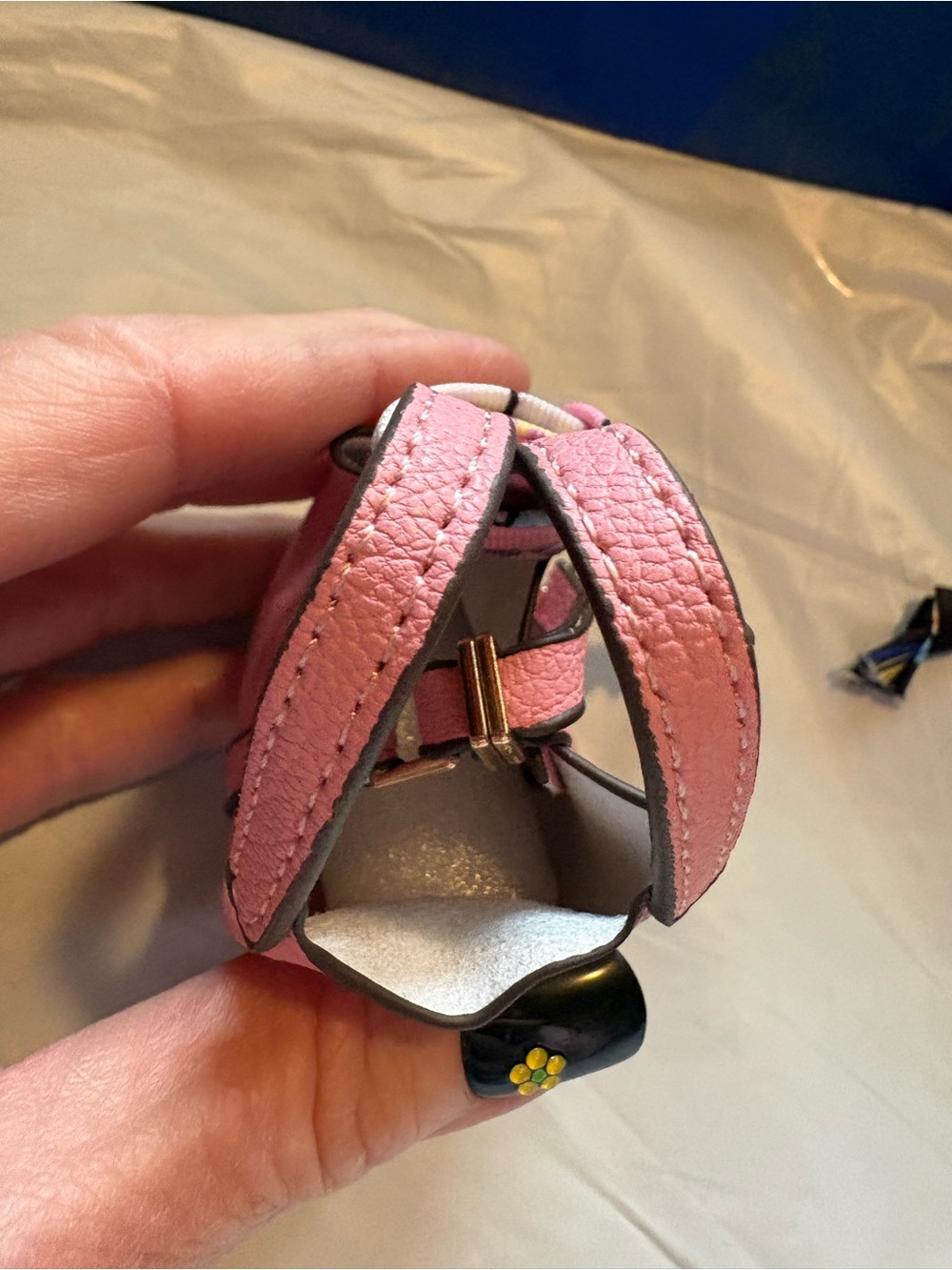 Bag Charm Pink Mini Tote with Gold Hardware 3/$18 - Picture 3 of 3